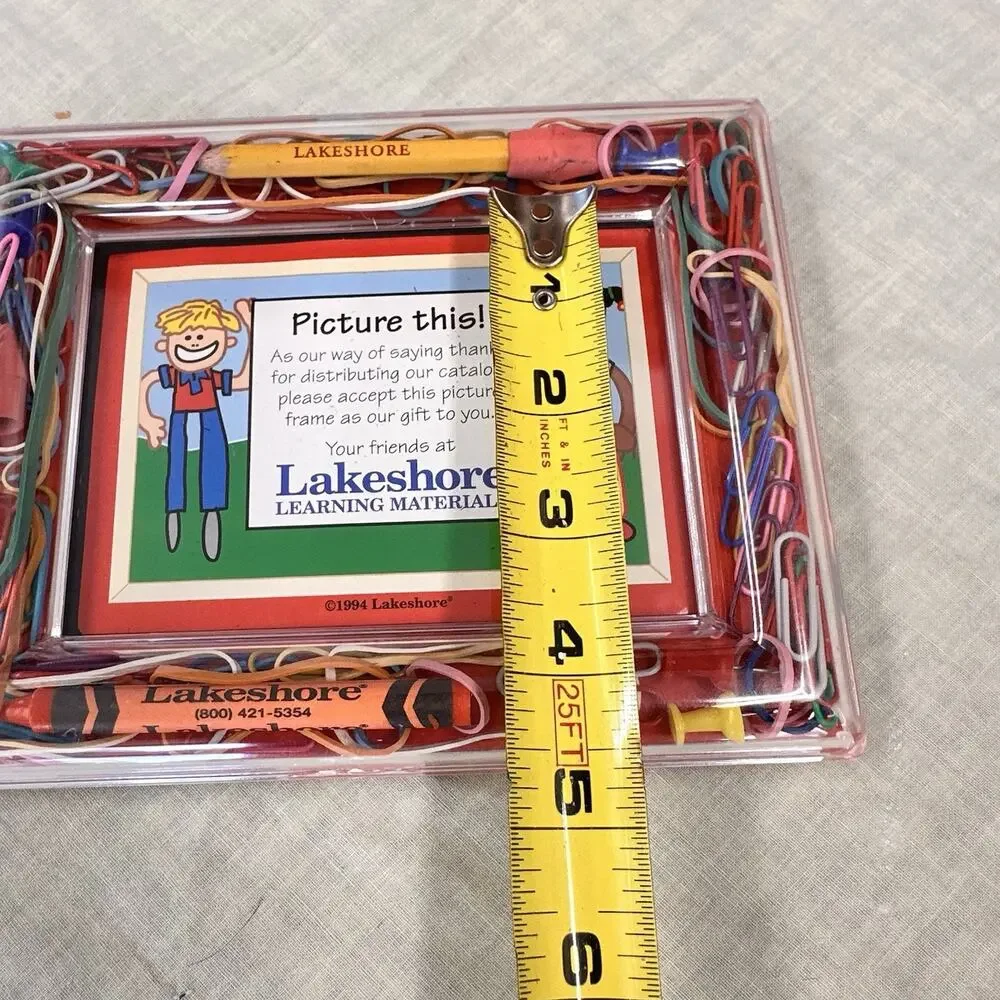 LAKESHORE Learning 1994 Photo Frame 3 1/2 X 5 Push Pins Paperclips Teachers
